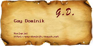 Gay Dominik névjegykártya