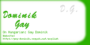 dominik gay business card